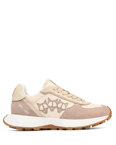 Naked Wolfe Prime Beige Nylon Suede In Gold