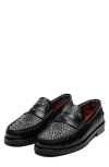 Naked Wolfe Riviera Penny Loafer In Black Stud-snuff Leather