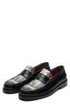 Naked Wolfe Riviera Penny Loafer In Nature Print Artwork-snuff Lea