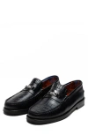 Naked Wolfe Roma Bit Loafer In Croc Vamp-snuff Leather