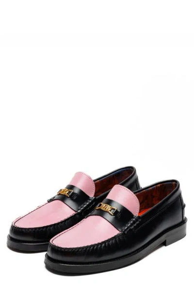Naked Wolfe Roma Bit Loafer In Pink-snuff Leather