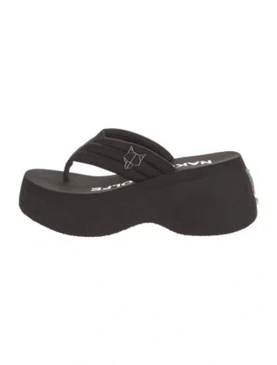 Pre-owned Naked Wolfe Sandals In Black