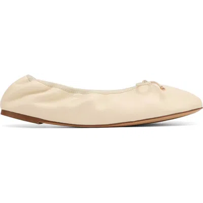 Naked Wolfe Scrunch Flats In White