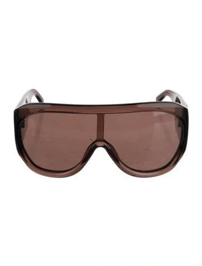 Pre-owned Naked Wolfe Shield Tinted Sunglasses In Brown