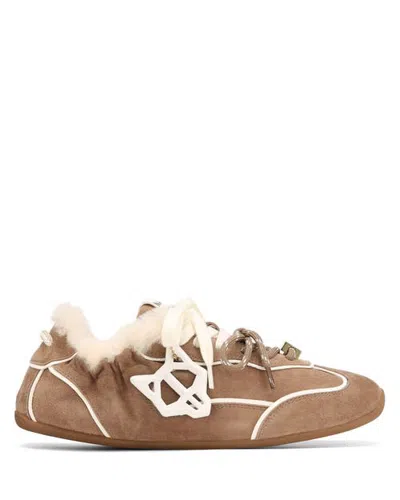 Naked Wolfe Soul Shearling Sneakers In Brown