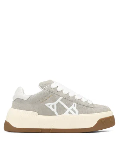 Naked Wolfe Sound Light Grey Cow Suede In Gray