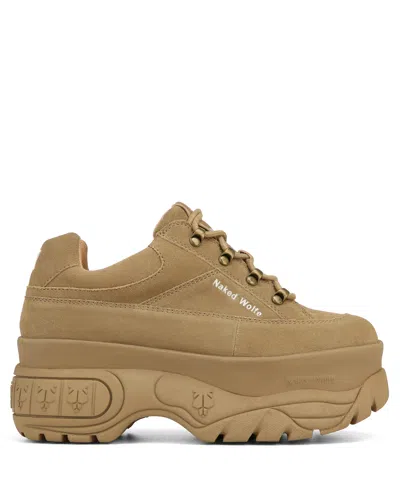 Naked Wolfe Sporty Taupe Suede In Natural