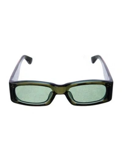Pre-owned Naked Wolfe Square Tinted Sunglasses In Green