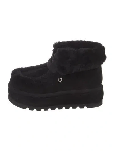 Pre-owned Naked Wolfe Suede Boots In Black