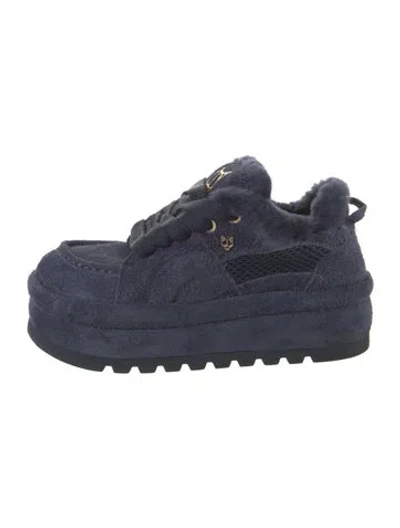 Pre-owned Naked Wolfe Suede Boots In Blue