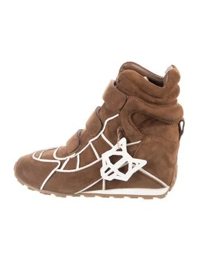 Pre-owned Naked Wolfe Suede Chunky Sneakers In Brown