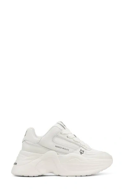 Naked Wolfe Temple Sneaker In White Leather