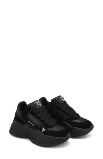 Naked Wolfe Temple Black Leather/suede In Black-leather/suede Combo
