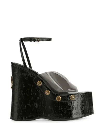 Naked Wolfe Tiger-lilly Wedge Pumps In Black