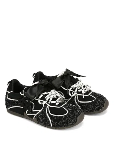 Naked Wolfe Adored Ribbon-detail Sneakers In Black