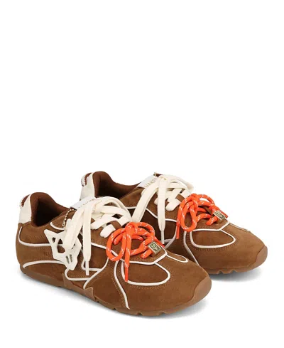 Naked Wolfe Adored Suede Sneaker In Brown