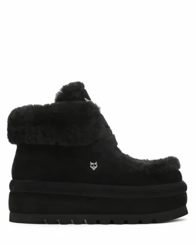 Naked Wolfe Women Bambi Black Suede/shearling