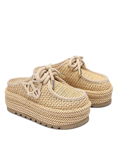 Naked Wolfe Blizzard Raffia Weave In Brown