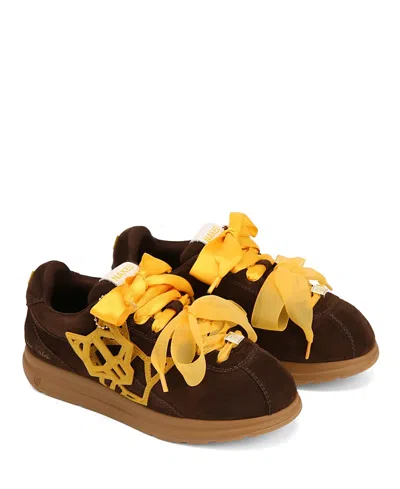 Naked Wolfe Expense Suede Sneaker In Brown