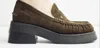 Naked Wolfe Women Fuse Brown Suede In Multi