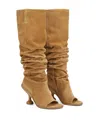 Naked Wolfe Kind Open Toe Boot In Brown