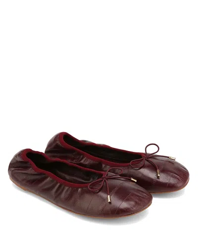 Naked Wolfe Women's Scrunch Flats In Red
