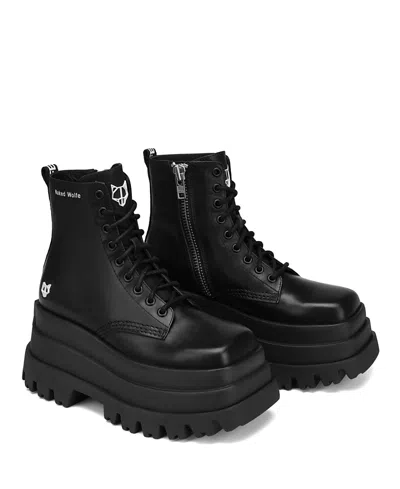 Naked Wolfe Sloane Lug Sole Bootie In Black Leather