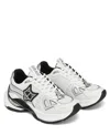 Naked Wolfe Womens White Smash Logo-embossed Leather And Mesh Low-top Trainers In White