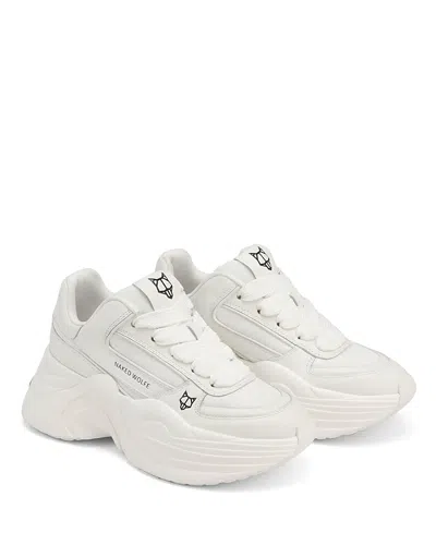 Naked Wolfe Temple Sneaker In White Leather