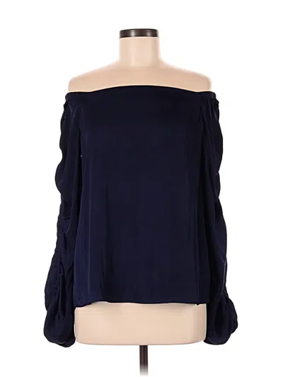 Pre-owned Naked Zebra 3/4 Sleeve Blouse In Blue