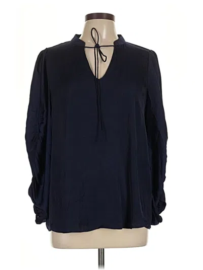 Pre-owned Naked Zebra 3/4 Sleeve Blouse In Blue