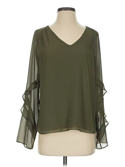 Pre-owned Naked Zebra 3/4 Sleeve Blouse In Green