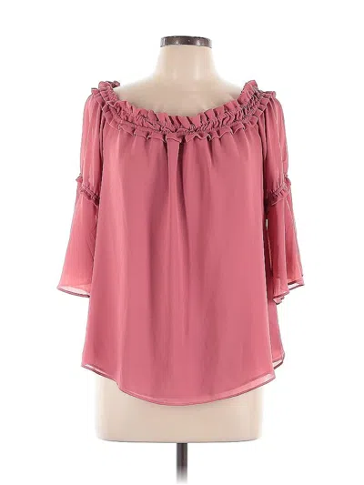 Pre-owned Naked Zebra 3/4 Sleeve Blouse In Pink