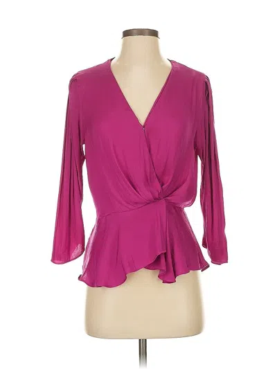 Pre-owned Naked Zebra 3/4 Sleeve Blouse In Pink