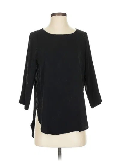 Pre-owned Naked Zebra 3/4 Sleeve Top Black Boatneck Tops