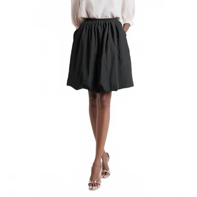 Naked Zebra Bubble Skirt With Elastic Waistband In Black