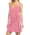 Naked Zebra Caribbean Tie Waist Dress In Carnation In Red