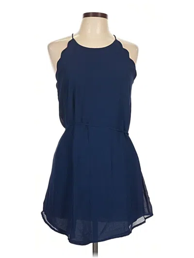 Pre-owned Naked Zebra Casual Dress In Blue