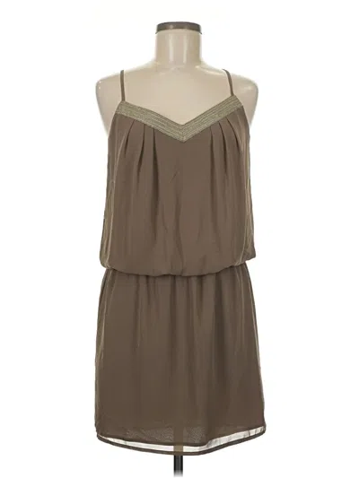 Pre-owned Naked Zebra Casual Dress In Brown