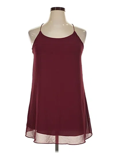 Pre-owned Naked Zebra Casual Dress In Burgundy