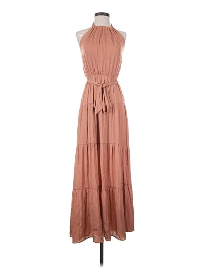 Pre-owned Naked Zebra Casual Dress In Tan