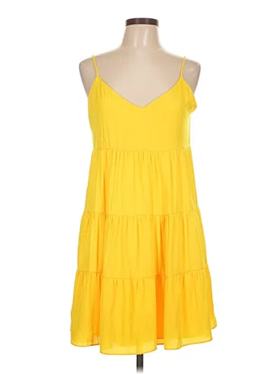 Naked Zebra Casual Dress In Yellow