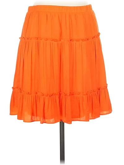 Pre-owned Naked Zebra Casual Skirt In Orange