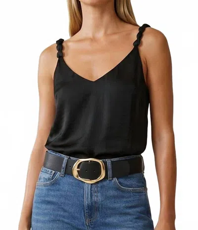 Naked Zebra Classic V-neck Tank Top In Black