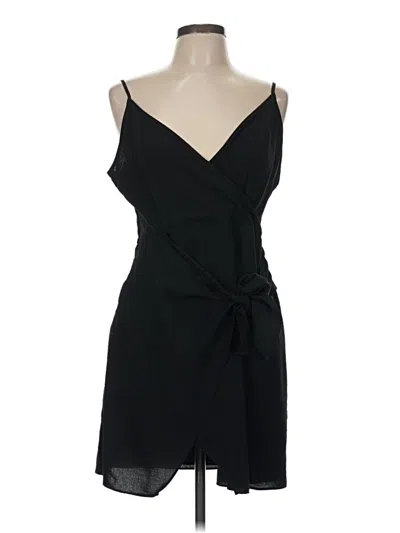 Pre-owned Naked Zebra Cocktail Dress In Black