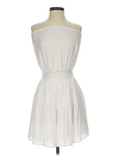 Pre-owned Naked Zebra Cocktail Dress In White