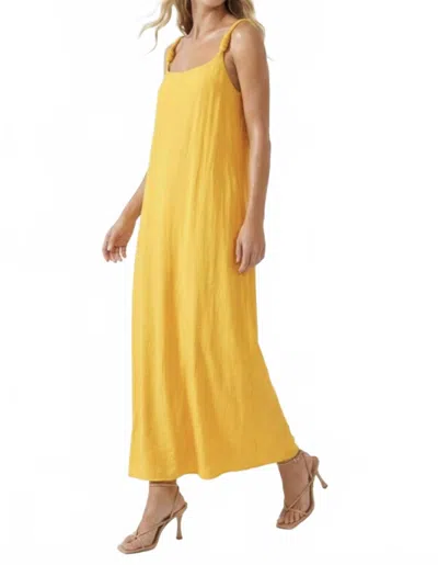 Naked Zebra Flower Belt Maxi Dress In Sunflower In Yellow