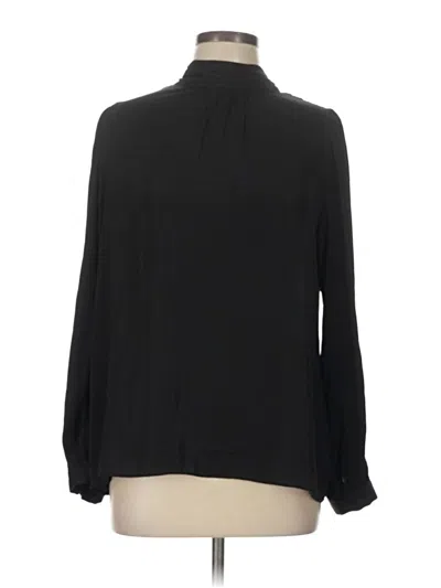 Pre-owned Naked Zebra Long Sleeve Blouse In Black
