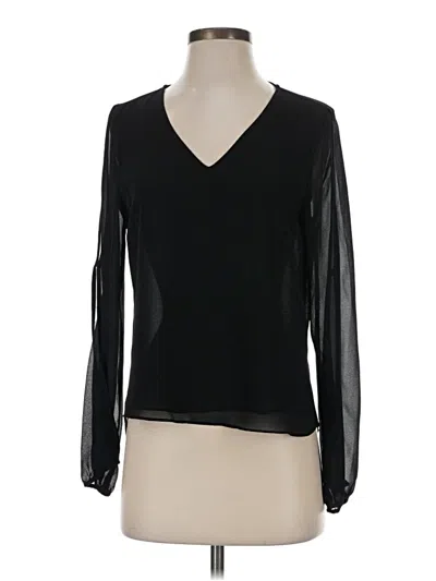 Pre-owned Naked Zebra Long Sleeve Blouse In Black