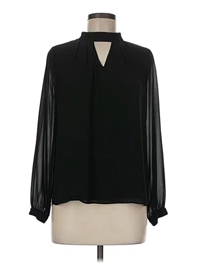 Pre-owned Naked Zebra Long Sleeve Blouse In Black